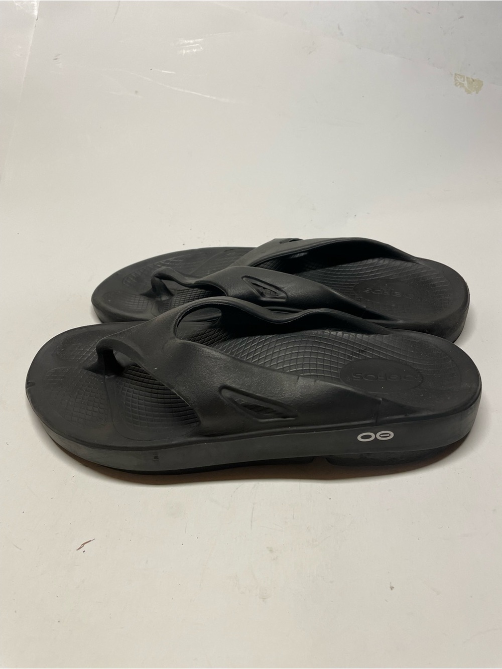 Oofos Recovery Sandals Sz US M8 W10 EU 41~ Flip Flop Thong Black
